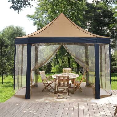 Outdoor 8-Sided 13 Ft. W x 10 Ft. D Metal Pop-up Canopy
